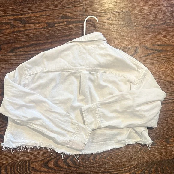 Moussy Vintage White Cropped Denim Jacket (244) - Picture 9 of 9